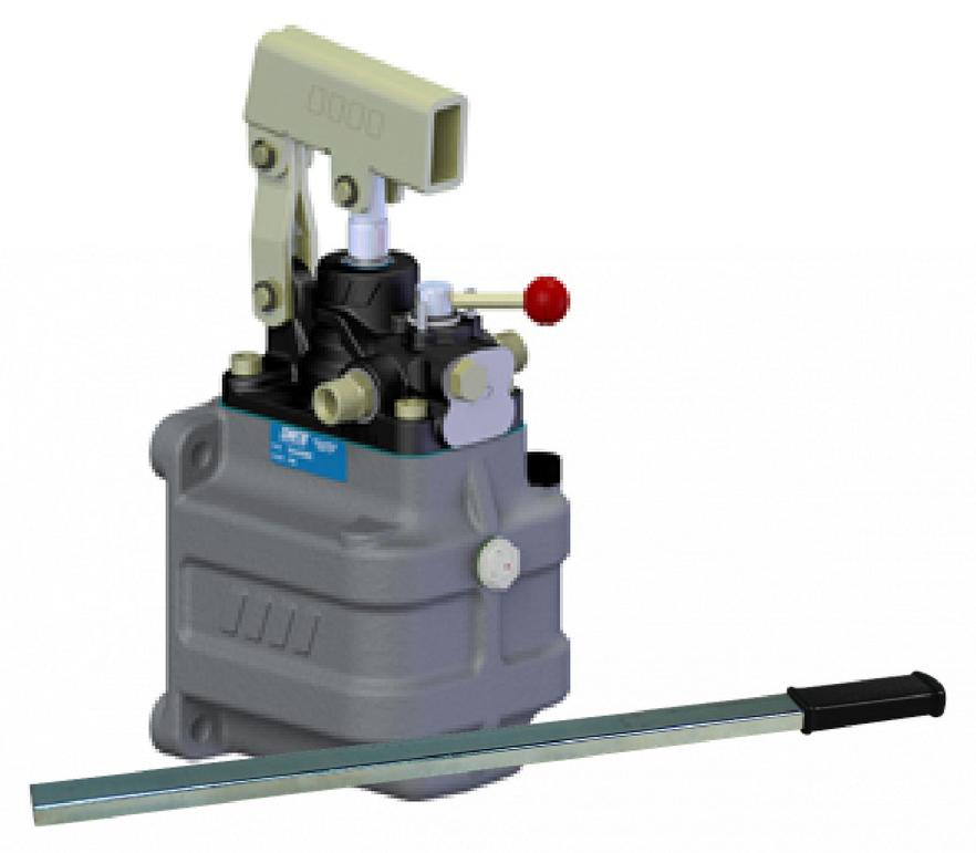 OMFB Handpumpe PMI25 1L Behälter Handpumpe 25cm³ doppeltwirkend Aluminiumzylinder doppeltwirkend
