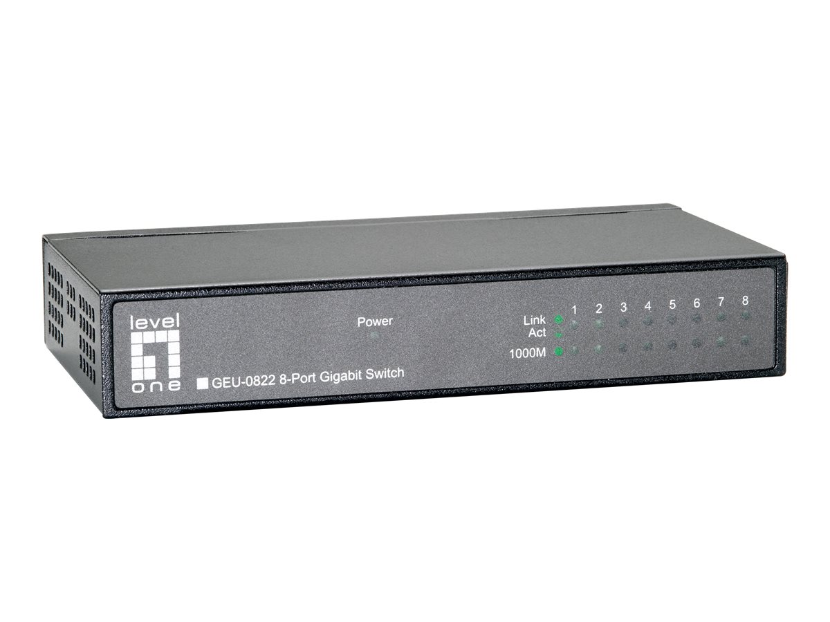 LevelOne Level One GEU-0822 - Switch - 8 x 10/100/1000 - Desktop (GEU-0822)