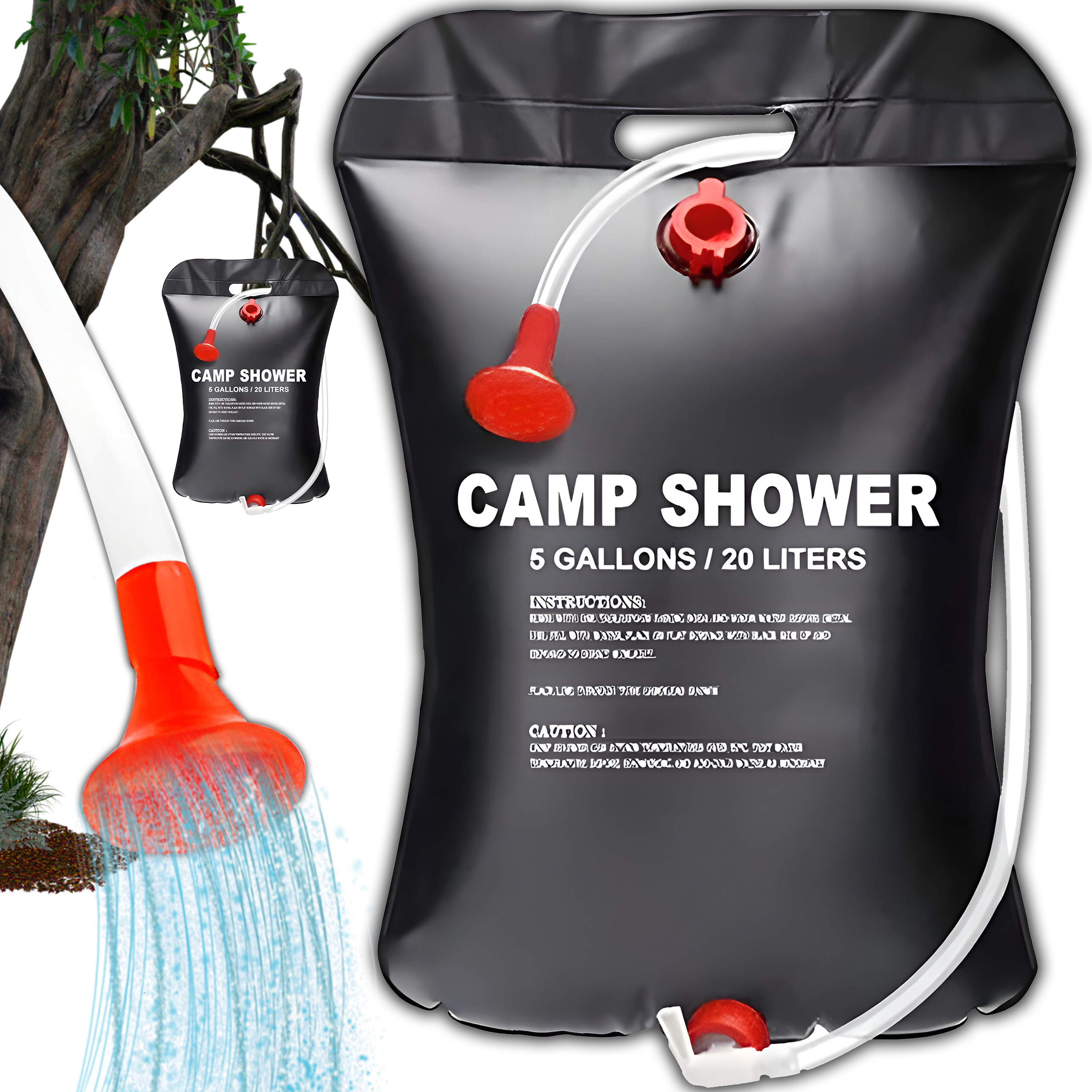 Camp4 Camping-Duschset mit Akku-Tauchpumpe