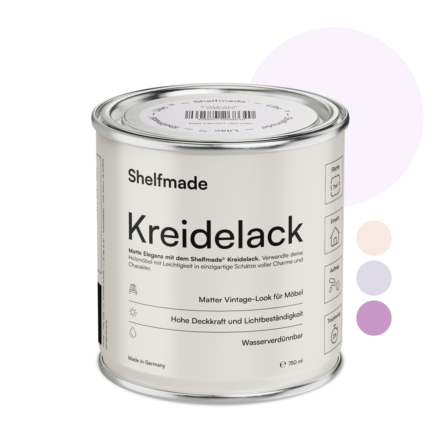 shelfmade Kreidefarbe Möbel Shabby Chic Holzlack DIY - Chalk Paint matter Look