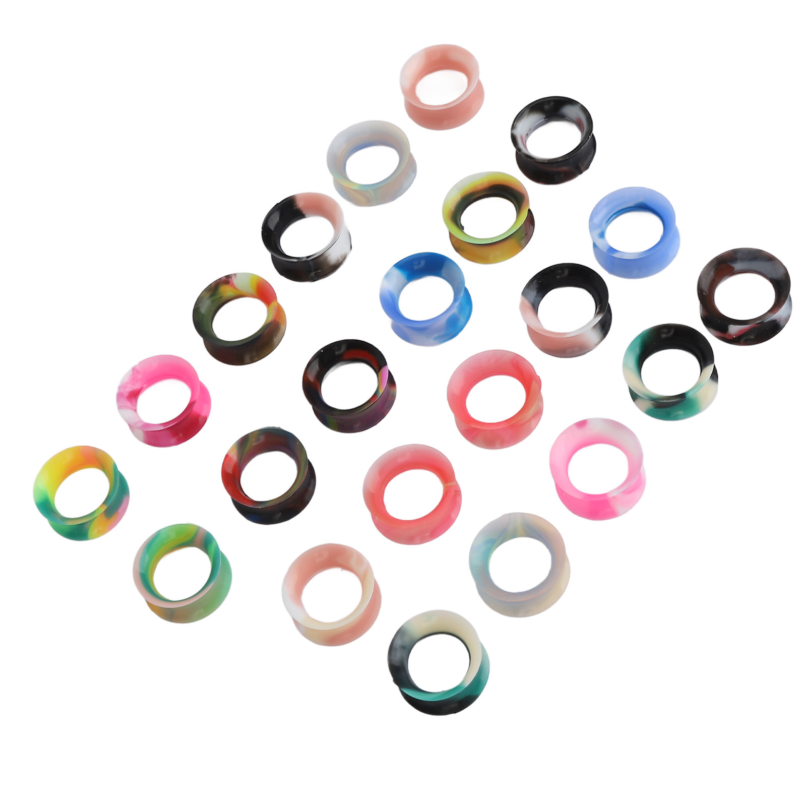 Cocosity Silikon-Ohrpassstücke,Silikon-Ohrtunnel,16mm Silikon-Ohrpassstücke,Ohrringtunnel-Stecker,Weiche Silikon-Ohrpassstücke Kit,Flexible Ohrringtunnel