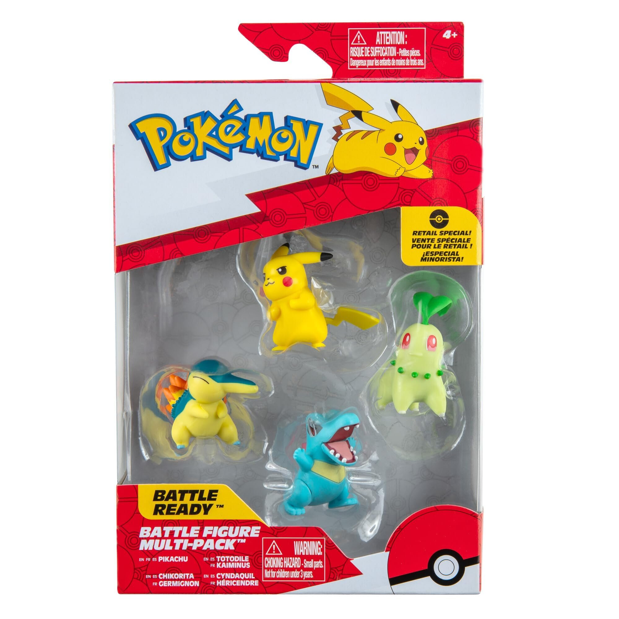 Jazwares Pokémon Battle Figure Set Figuren 4er-Pack 110