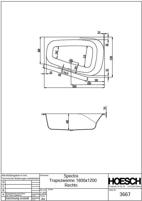 Hoesch 3667.010 BW Spectra 1800x1200 rechts weiß