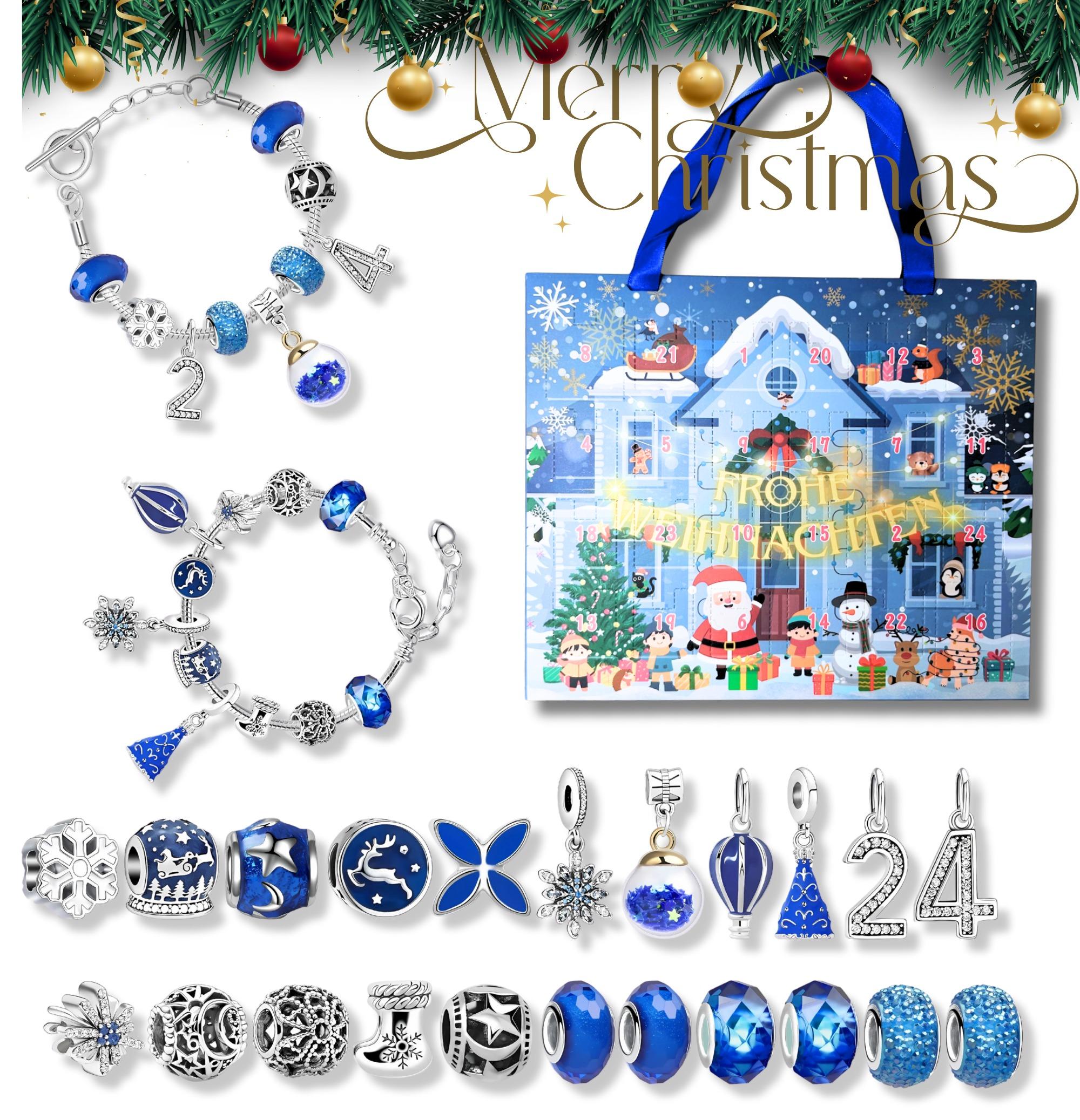 Lucadeau Adventskalender Kinder 2025 mit Schmuck - Weihnachtsgeschenke für Mädchen ab 5 (Geschenkset), hochwertiger Weihnachtskalender, Geschenk für Mädchen