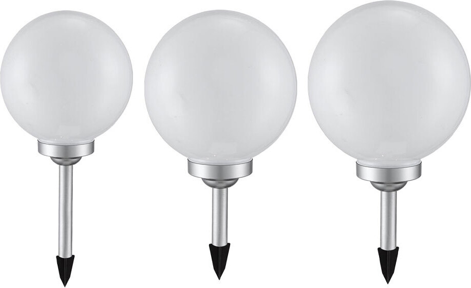 etc-shop 3er Set LED Solar Kugeln in verschiedenen Größen 21471