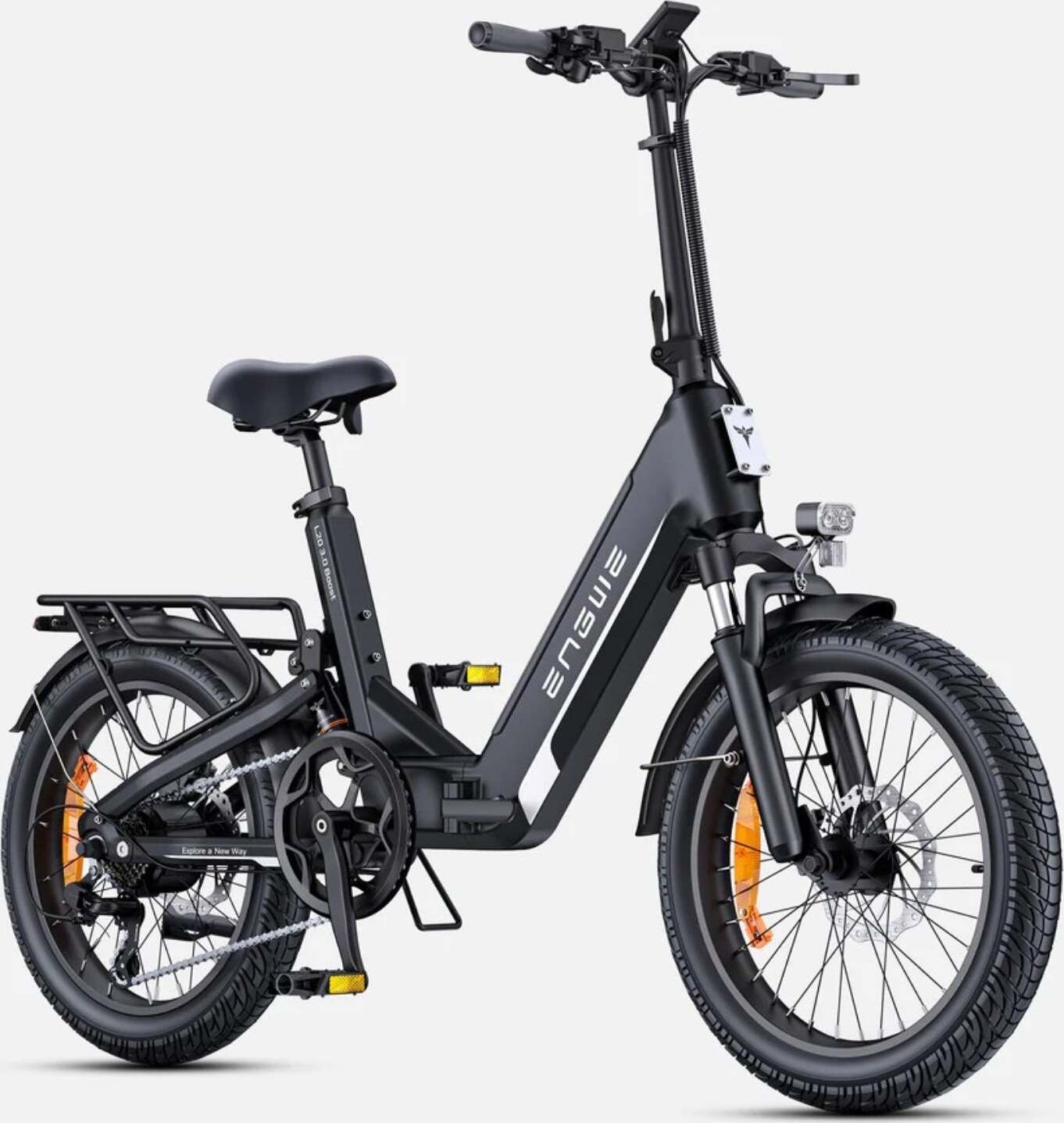 E-Bike ENGWE L20 3.0 BOOST - Motor 250W Akku 48V13.5Ah 20 Zoll R?der TUV Zertifiziert Hydraulische Scheibenbremsen - Schwarz