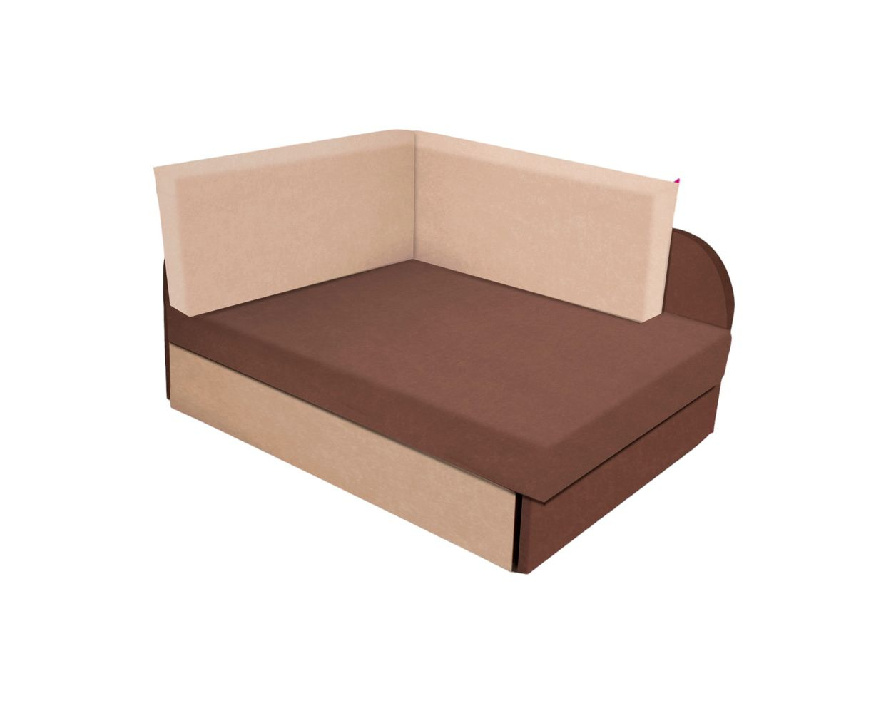 VENETI Kinderschlafsofa FATAJA - braun/beige 060-02-00092