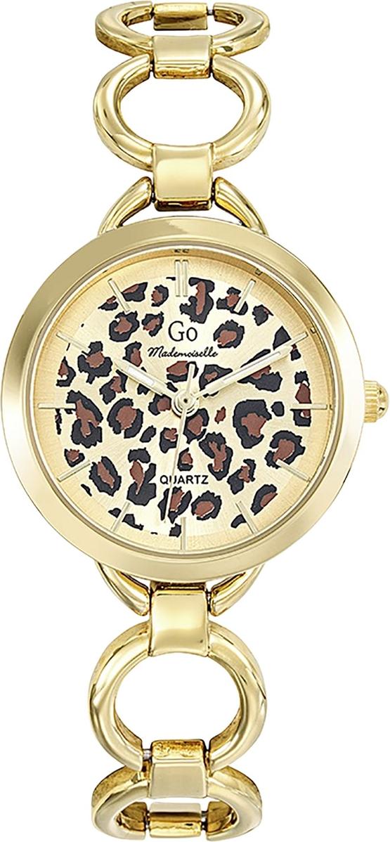 Dámske náramkové hodinky Girl Only Mademoiselle Leo Print Zlatý náramok z nehrdzavejúcej ocele Quartzové hodinky UGO695630