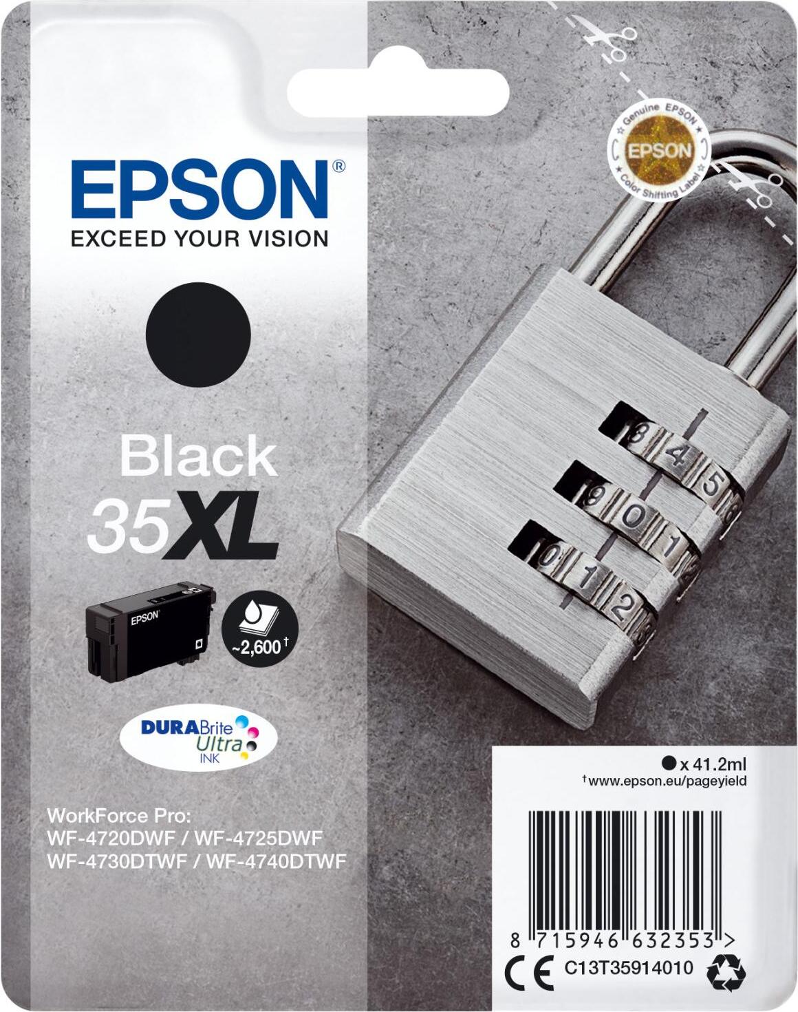 Epson Padlock C13T35914020 Tlačová kazeta 1 kus(y) Originálna čierna s vysokou (XL) výťažnosťou