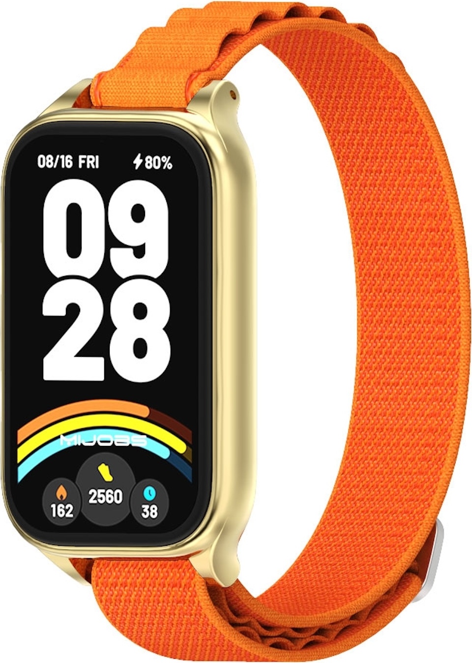 Pre Xiaomi Smart Band 9 Active / Redmi Band 3 Nylonový náramok s kovovým rámom