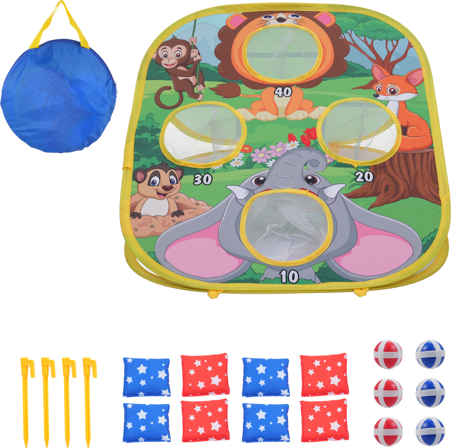 Lixada Tier Bean Bag Toss Spiel, Indoor Outdoor Sportspielzeug, Familie Party Supplies für Kinder Jungen Kleinkinder Typ A K_2721250003511_250528_65319