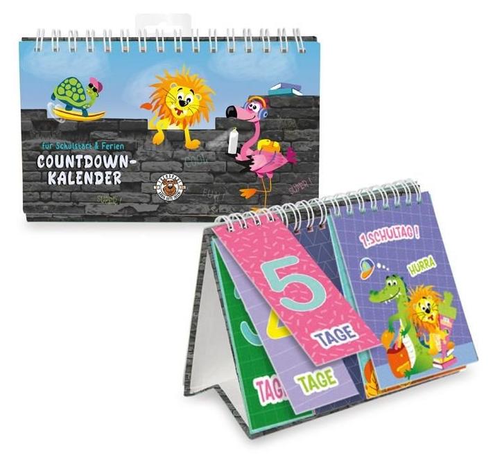 Trendhaus ABC-5 Countdown-Tischkalender für Schulstart & Ferien Dieser individuell einstellbare Countdown-Kalender hilft Kindern d 965974