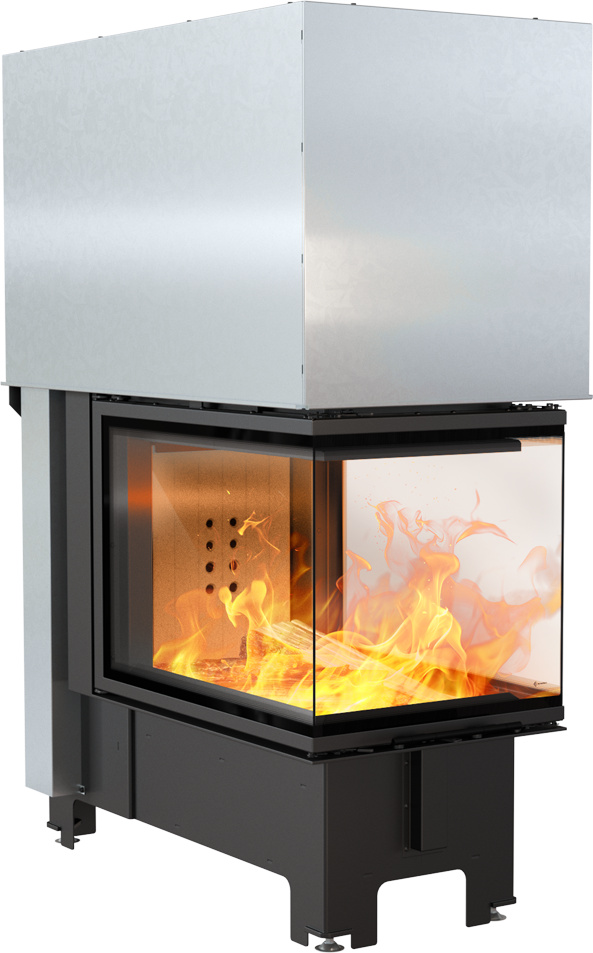 Oceľový krb KRATKI NBU 500/700 11 kW Ø 200 Zdvíhacie samozatváracie dvierka
