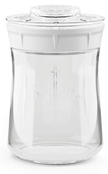 Merkloos Kefir Set Kefir Fermentationsglas Milchkefir Wasserkefir - 900 ml - Glas - Mit Rezeptbuch