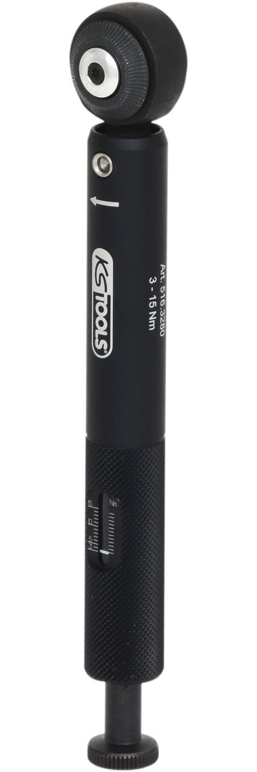 KS Tools 516.3280, Nm, Mechanisch, 1/4", 6.3 mm, 3 - 15 Nm, 170 mm