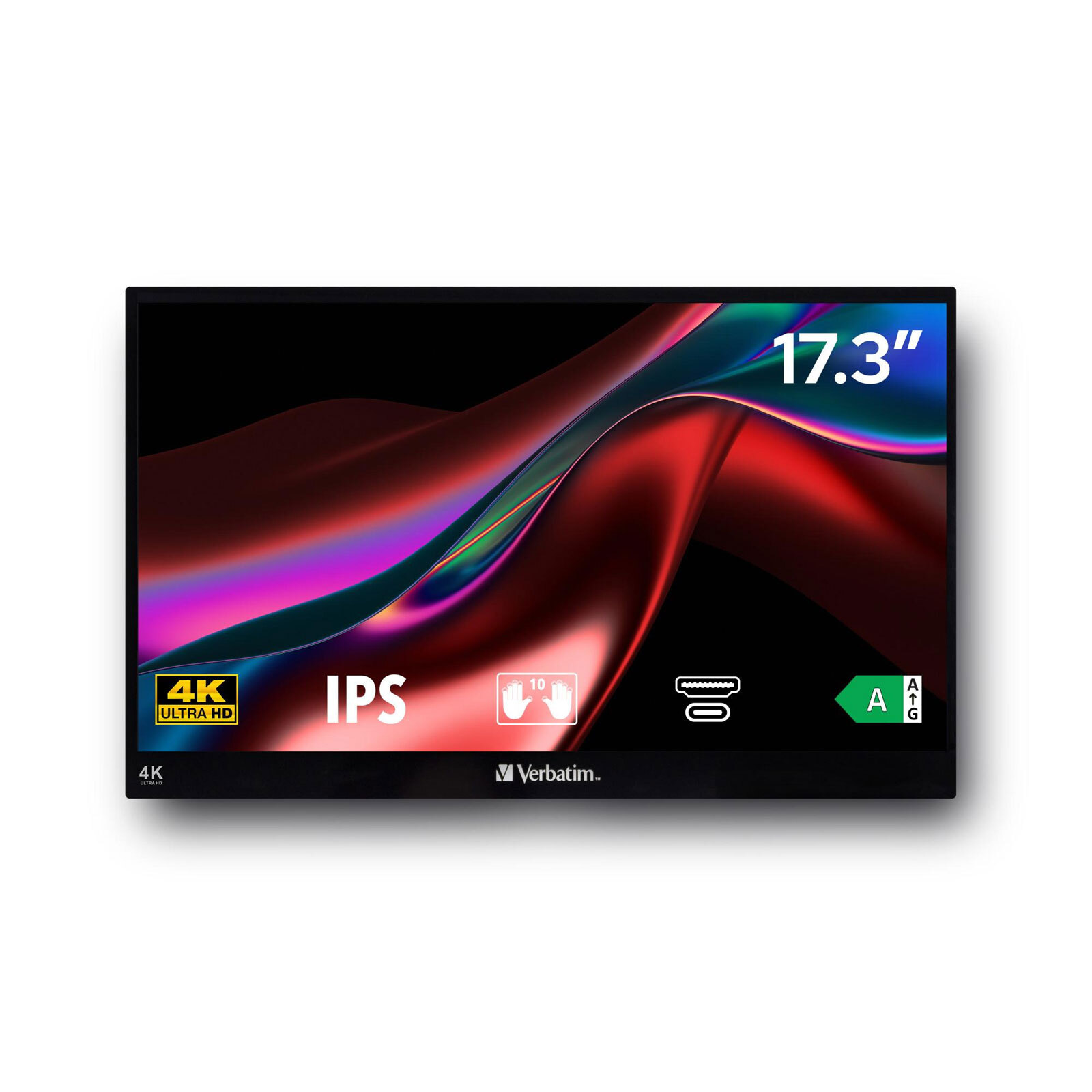 Verbatim PMT-17-4K, LED-Monitor, (UltraHD/4K, IPS, Touchscreen, HDR) 32239