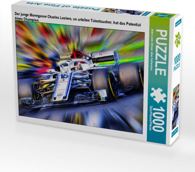 CALVENDO Puzzle Der junge Monegasse Charles Leclerc, so urteilen Talentsucher, hat das Potential eines Champion. | 1000 Teile Lege-Größe 64x48cm Foto-Puzzle für glückliche Stunden