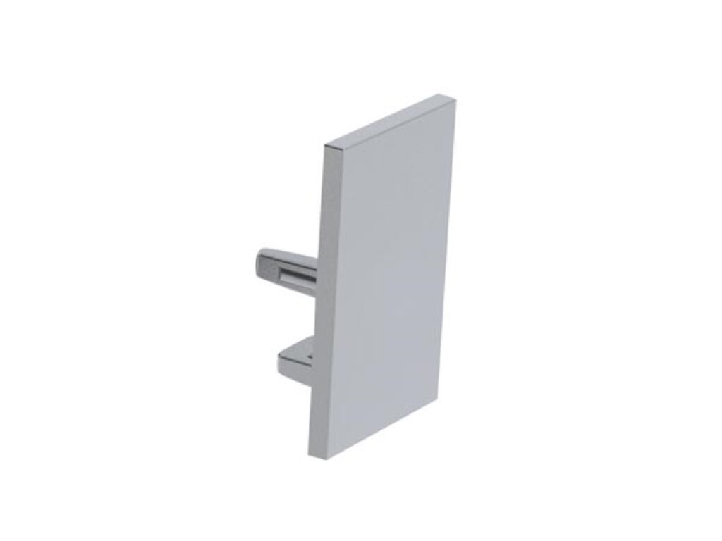 LEDsON ALU-ENDKAPPE FÜR LED-PROFIL 'ALU-SWISS' - OHNE KABELLOCH - SILBER EC-SS-H1
