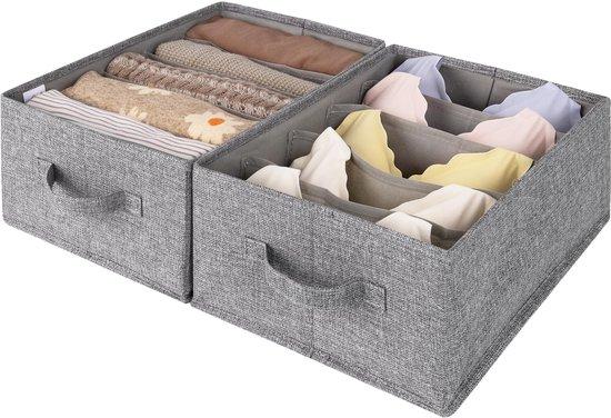 OEM OMA ZEGT Broekorganizer voor de kledingkast, 2-pack lade-organizers, T-shirt-kledingkastorganizer, lichtgrijze jeansorganizer voor de kledingkast, opvouwbare opbergdoos voor kleding 2026
