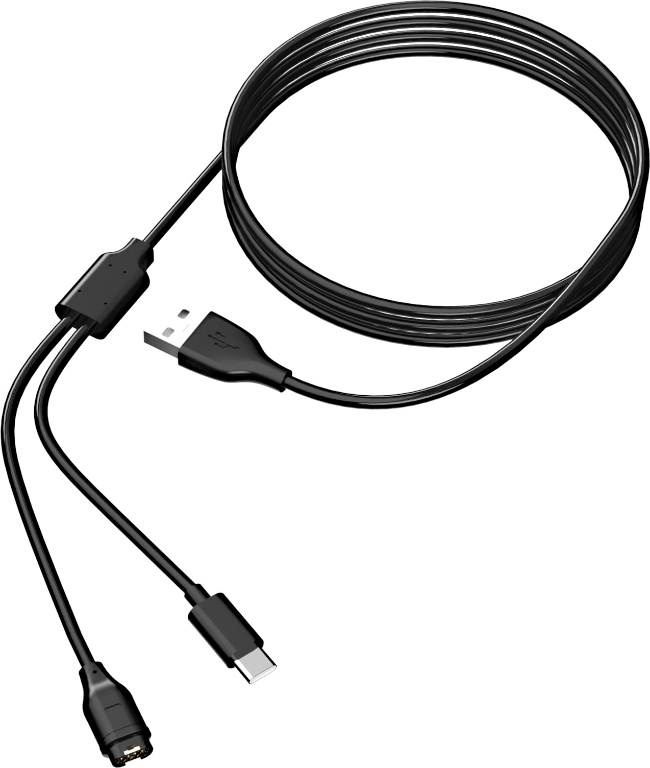 INF Nabíjačka 2 v 1 pre USB-C mobilný telefón a športové hodinky čierna