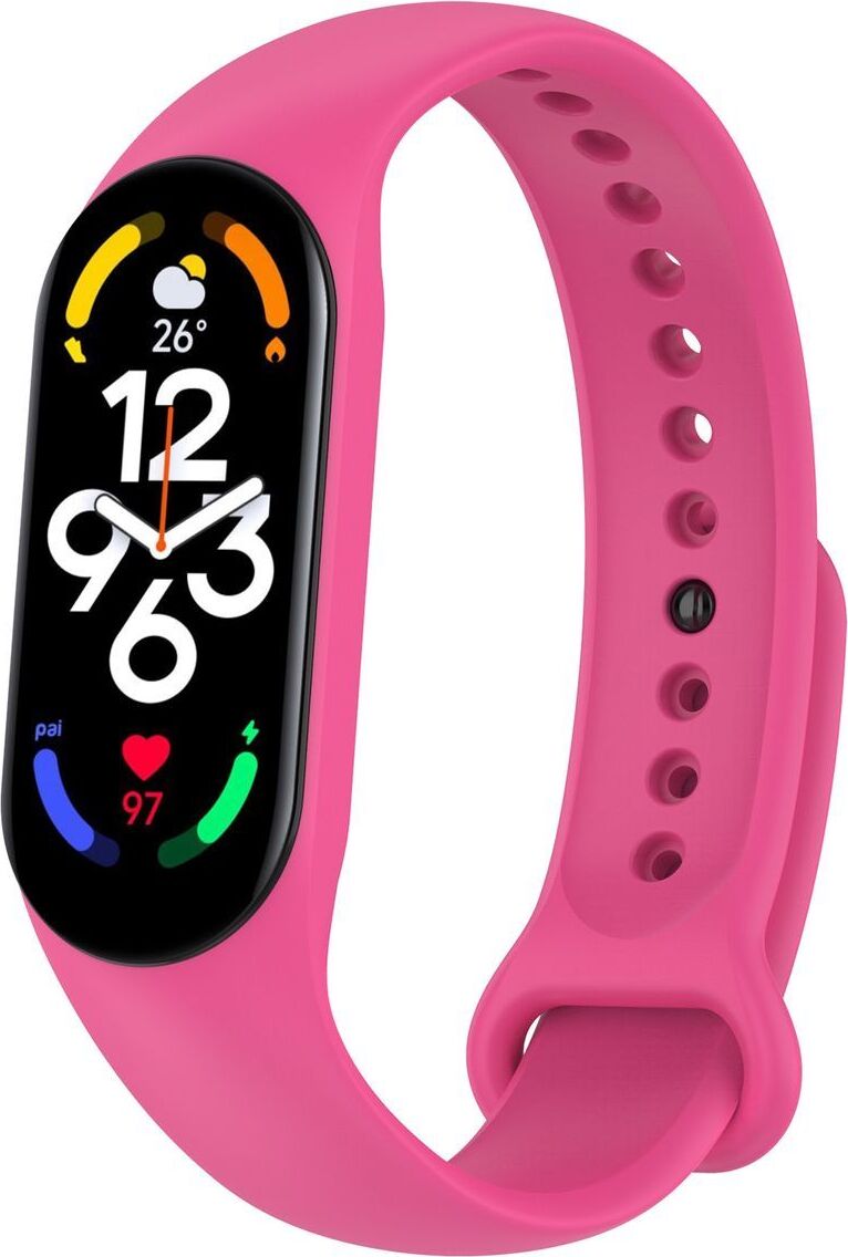 Športový náhradný náramok pre Xiaomi Mi Band 5 7 6 NFC Amazfit Band 5 Loop Silicone, farba: Barbie Pink