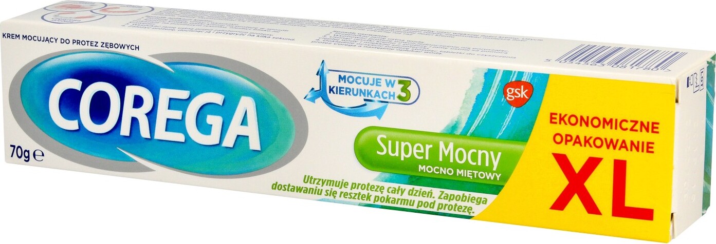 Corega Haftcreme für Zahnersatz, stark, Minze, 70 g