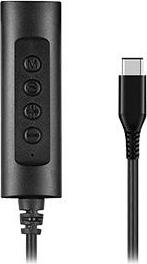 Hamlet HHEADA-UC Geschlechtsumwandler für USB-C 3.5mm Kabel Schwarz