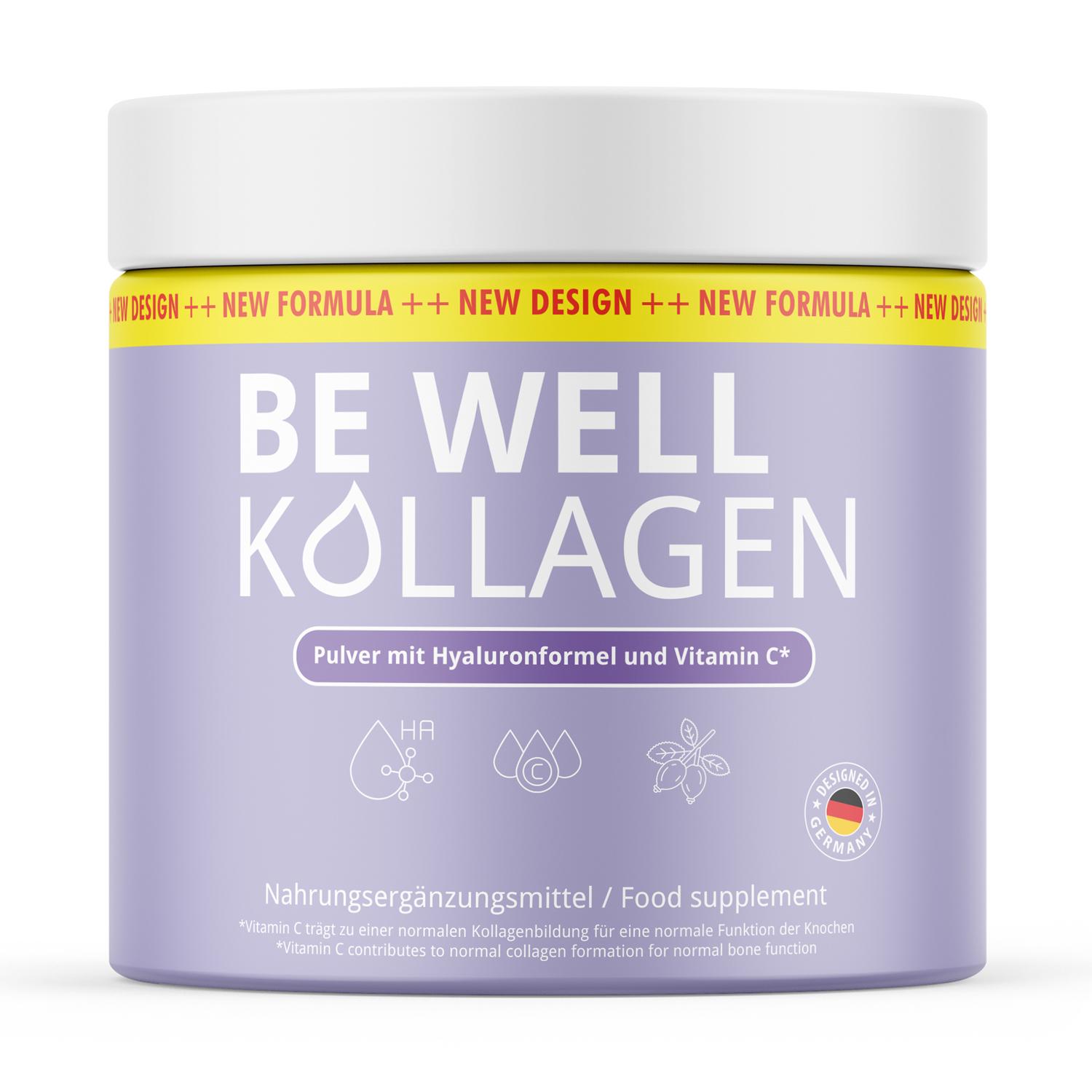 Glory Products OÜ Be Well Kollagen Pulver | Schönheit beginnt von innen | natürliche Zutaten | 300g