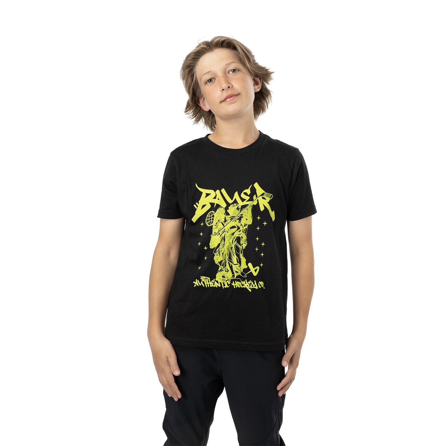 T-Shirt Bauer St. Hockey schwarz/limetten grün Junior S 173312