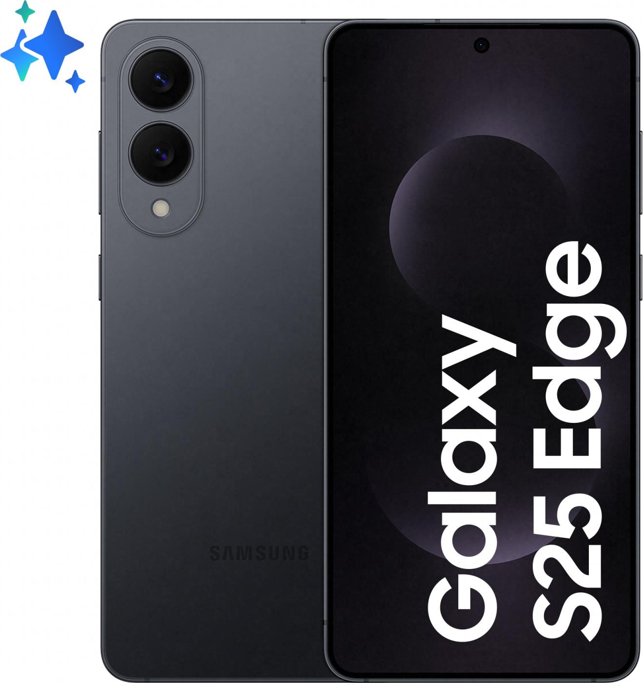 Samsung Galaxy S25 Edge, 17 cm (6,7"), 12 GB, 512 GB, 200 MP, Android 15, čierna