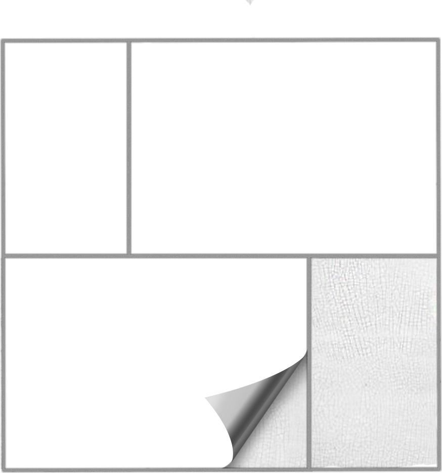 Fliesenaufkleber Weiß Seidenmatt - 14,5x19,5cm, 100 Stück