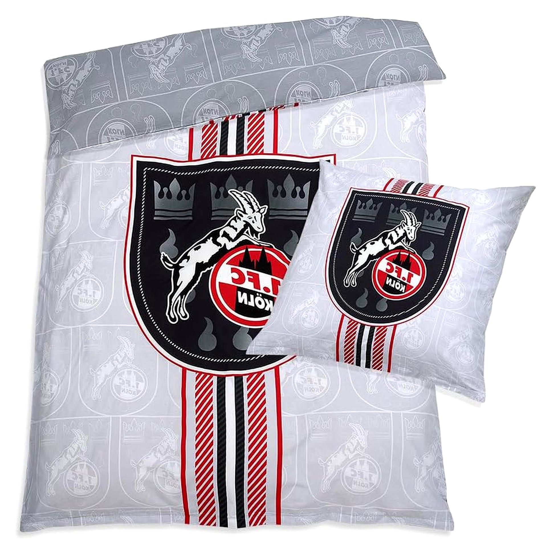 Markenlos Bettwäsche 1. FC Köln „Leuchtendes Logo und Stadtwappen“