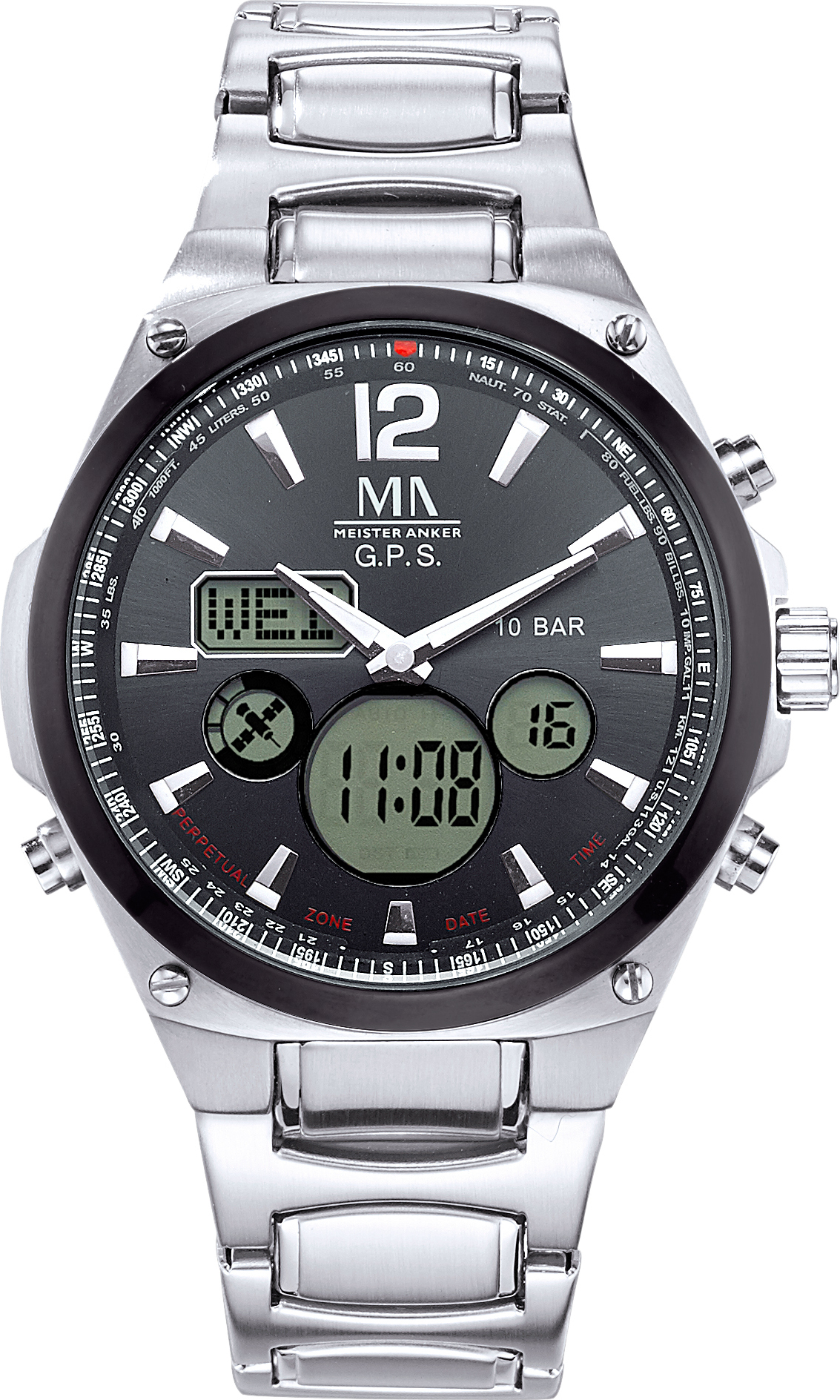 Meister Anker MeisterAnker Uhr 23cm grau 490000130