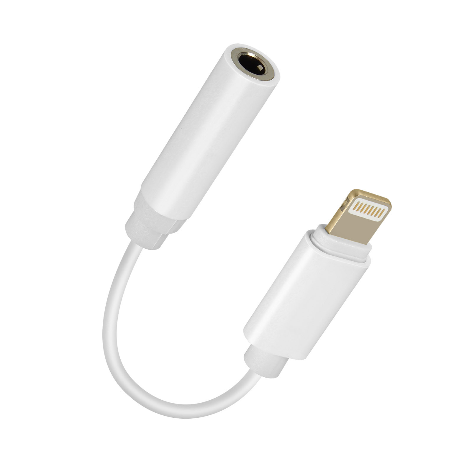 Avizar, Kompakter Audio-Adapter von Lightning auf 3.5mm Klinke, Weiß ADAJACK-IP5