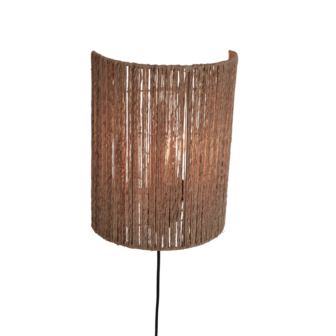 GOOD&MOJO - Wandlampe Iguazu - Jute - 25x25x22cm IGUAZU/W32/N