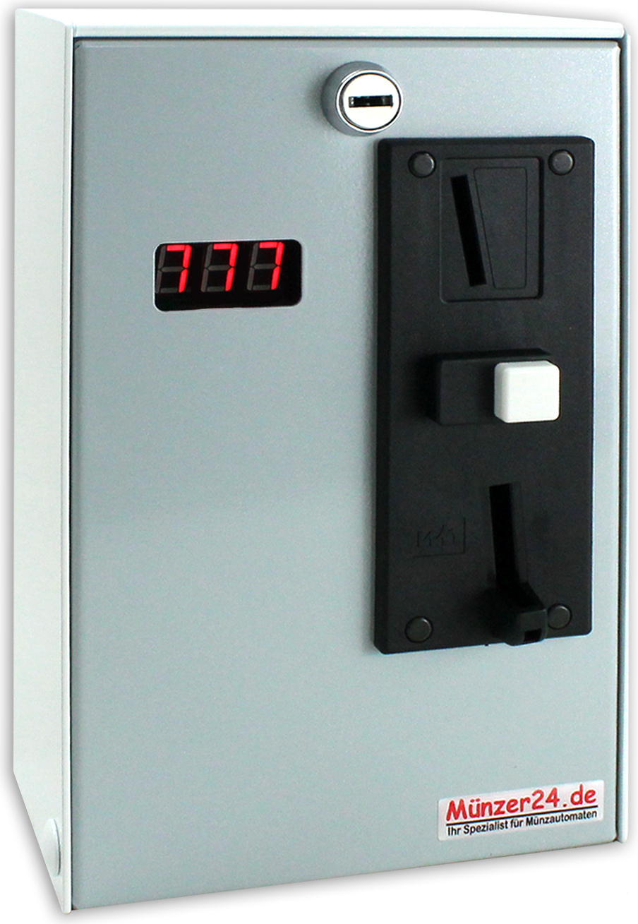 Münzautomat Beckmann EMS-82, Münzzeitgeber mit elektronischem Münzprüfer 690