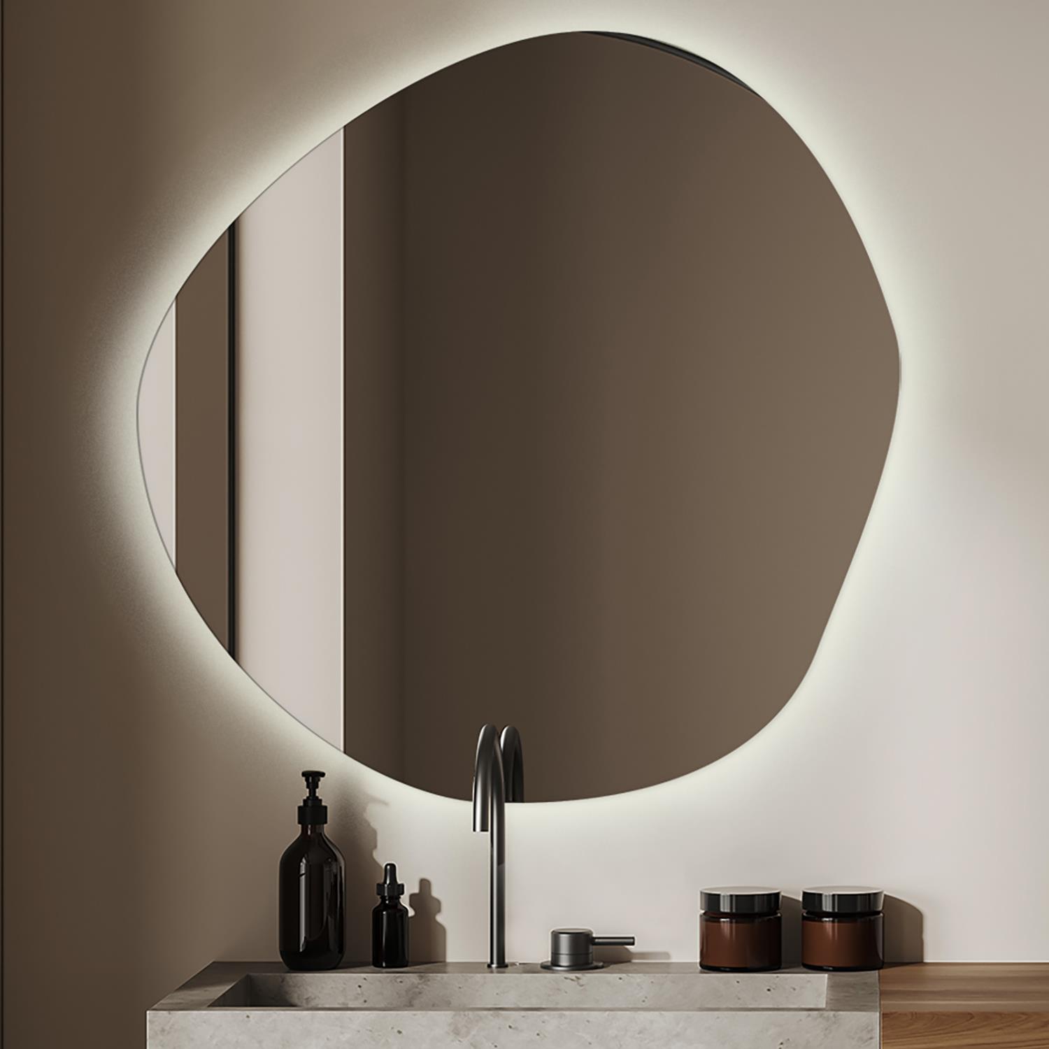 LED Spiegel Ovale – LED- Farbe Warm (3000K) 