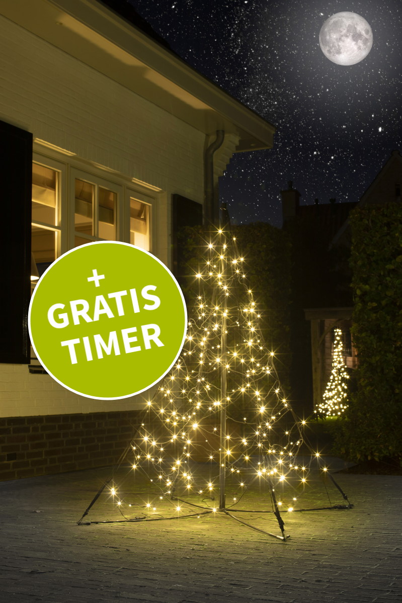 Fairybell All-Surface Weihnachtsbaum | 150 cm | 240 LED | Warmweiß mit Funkeln | inkl. Mast 34_FANL-AS150-240-03-EU