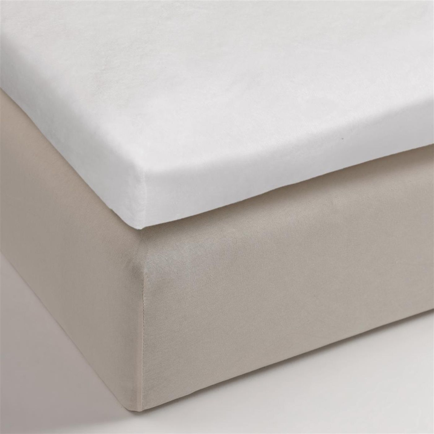 Beddinhouse Baumwolle, Polyester Matratzenauflage Molton Str Td White 140/160X200/220 160 x 200/210/220 cm Steghöhe: 10cm 1 Topper-Moltonauflage Weiß