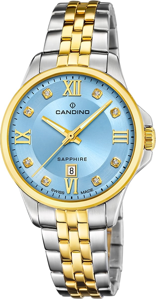 Dámske hodinky Candino z nehrdzavejúcej ocele strieborno-zlaté Náramkové hodinky Candino Elegance UC4767/2