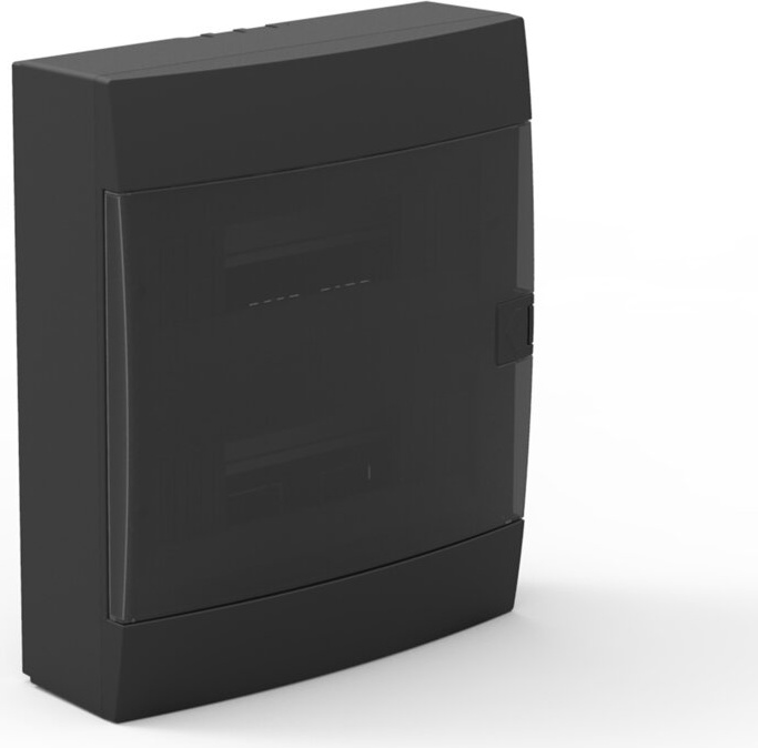 HOROZ Aufputz-Schaltanlage mit 24 Modulen in schwarzem Rauch