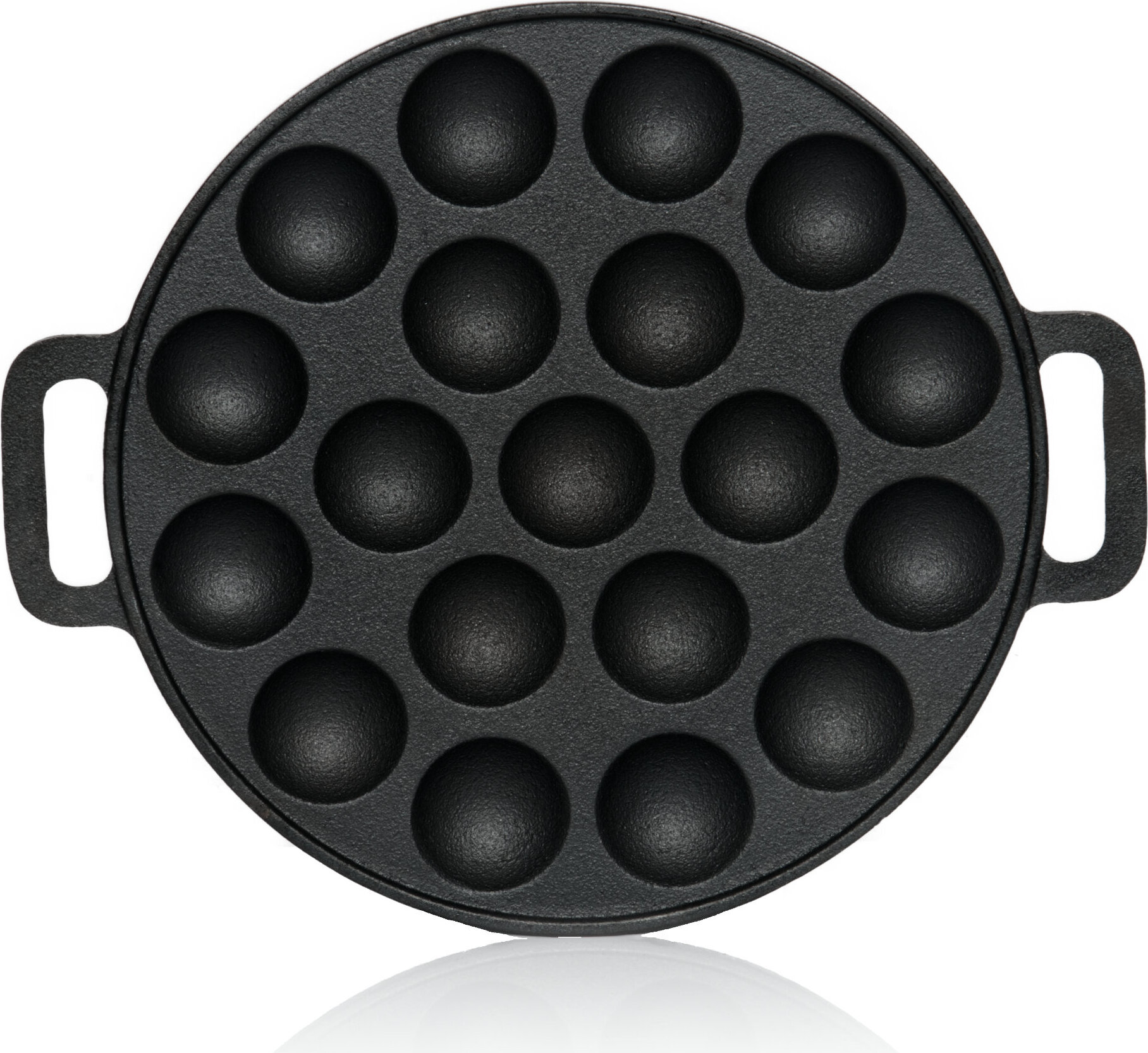 BBQ-Toro Gusseisen Poffertjes Pfanne | Förtchenpfanne für 19 Förtchen | Ø 24 cm