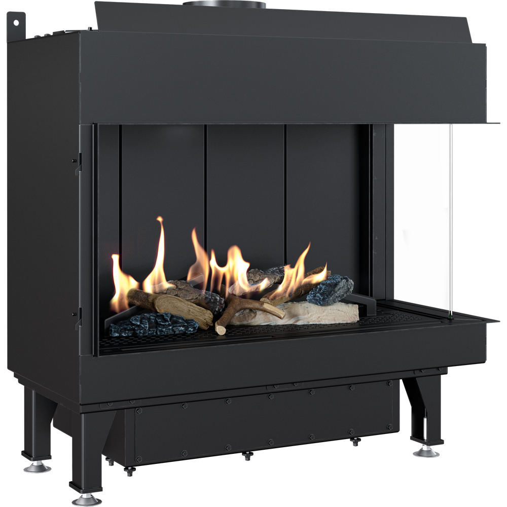 Plynový krb Leo 70 Pravostranný zemný plyn ∅ 100/150 6,8 kW