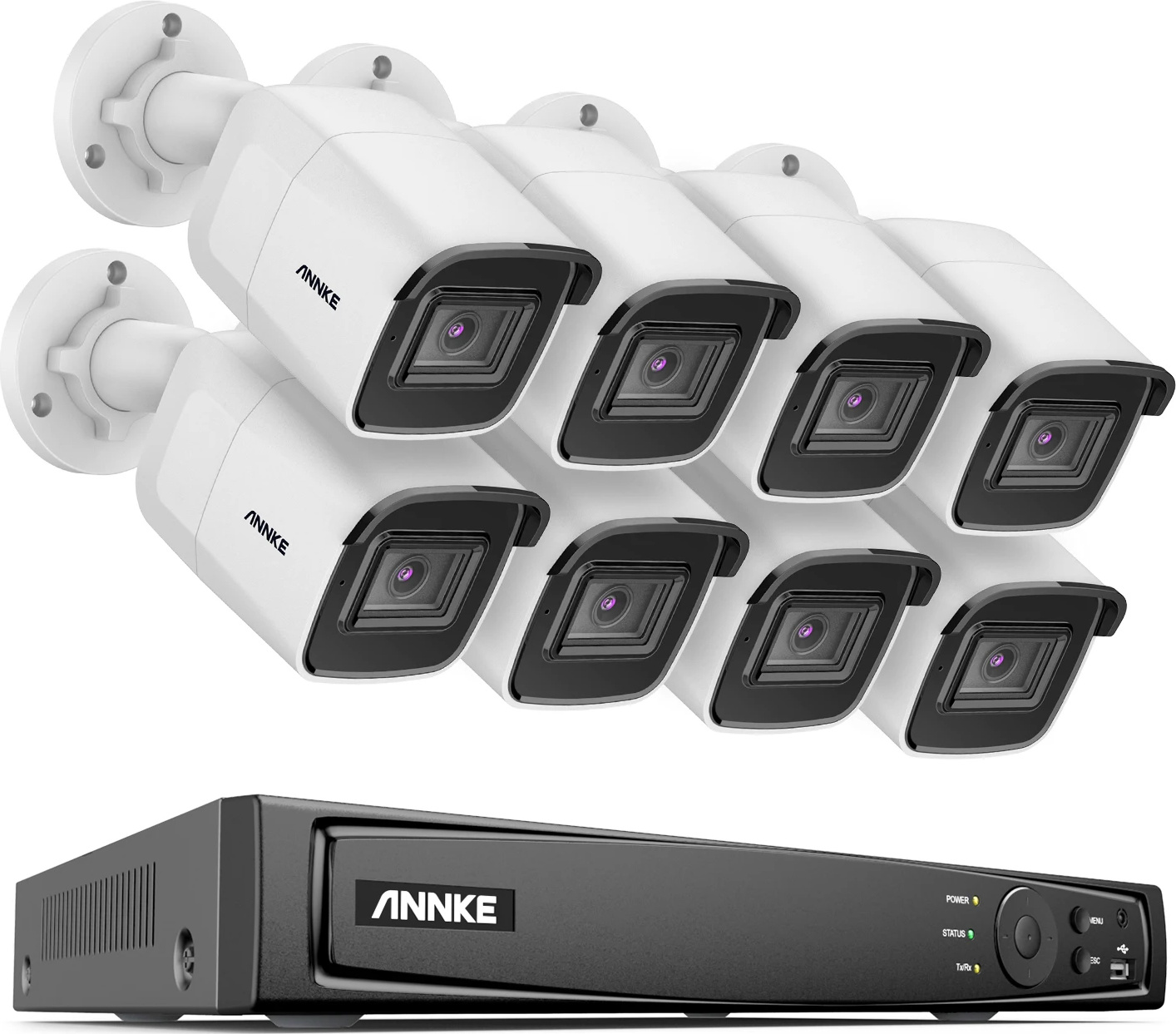 16CH 4K Ultra HD bezpečnostný systém, 8MP nočné videnie, jednoduché vzdialené monitorovanie, 2,8 mm objektív, žiadne