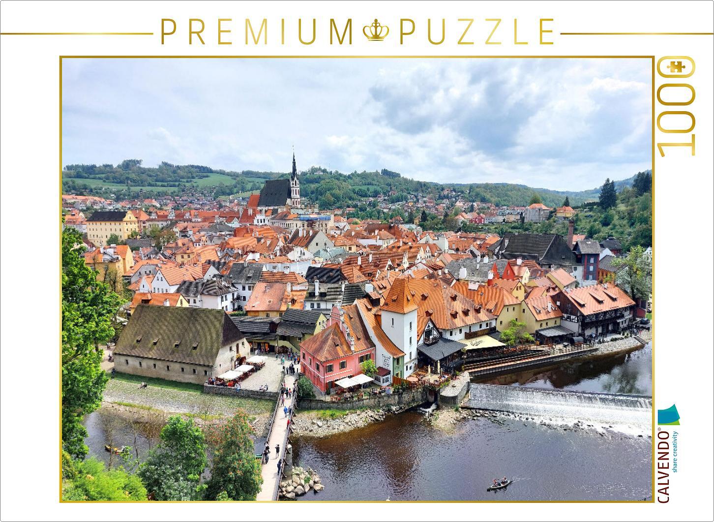 CALVENDO Puzzle Krumau, Cesky Krumlov in Tschechien | 1000 Teile Lege-Größe 64x48cm Foto-Puzzle für glückliche Stunden