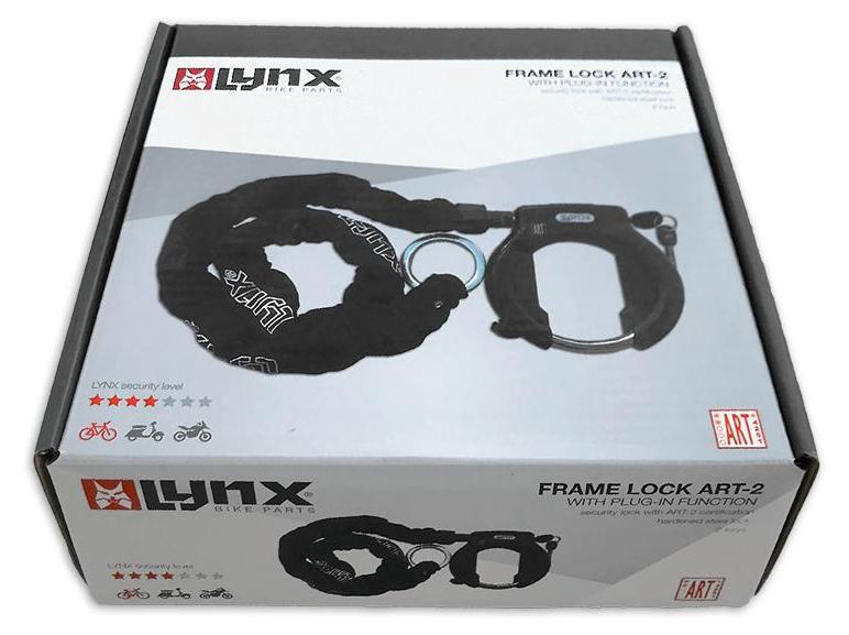 Fahrrad Rahmenschlossset Rahmenschloss + Kette Lynx LAZO ART 2 schwarz 410760