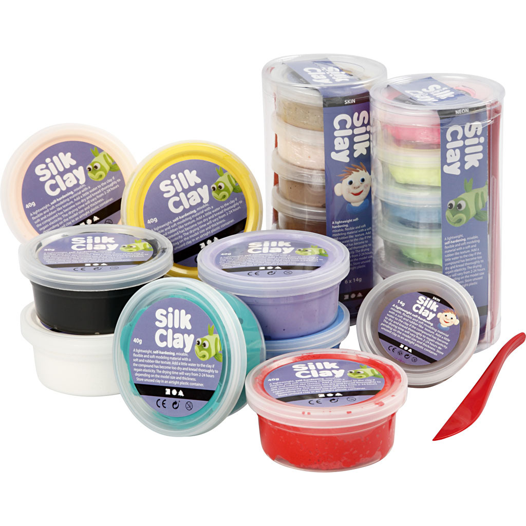 Silk Clay Silk Clay® Set Grund- und Neonfarben 1.78817