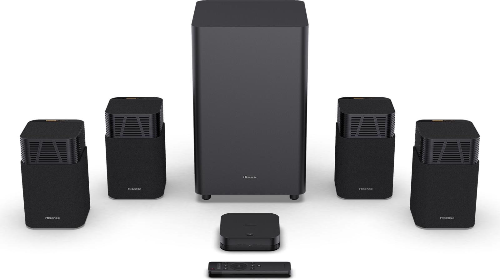 Hisense HT Saturn, 4.1.2 kanály/kanálov, 720 W, DTS:X, Dolby Atmos, Dolby Digital Plus, 480 W, 240 W, Čierna