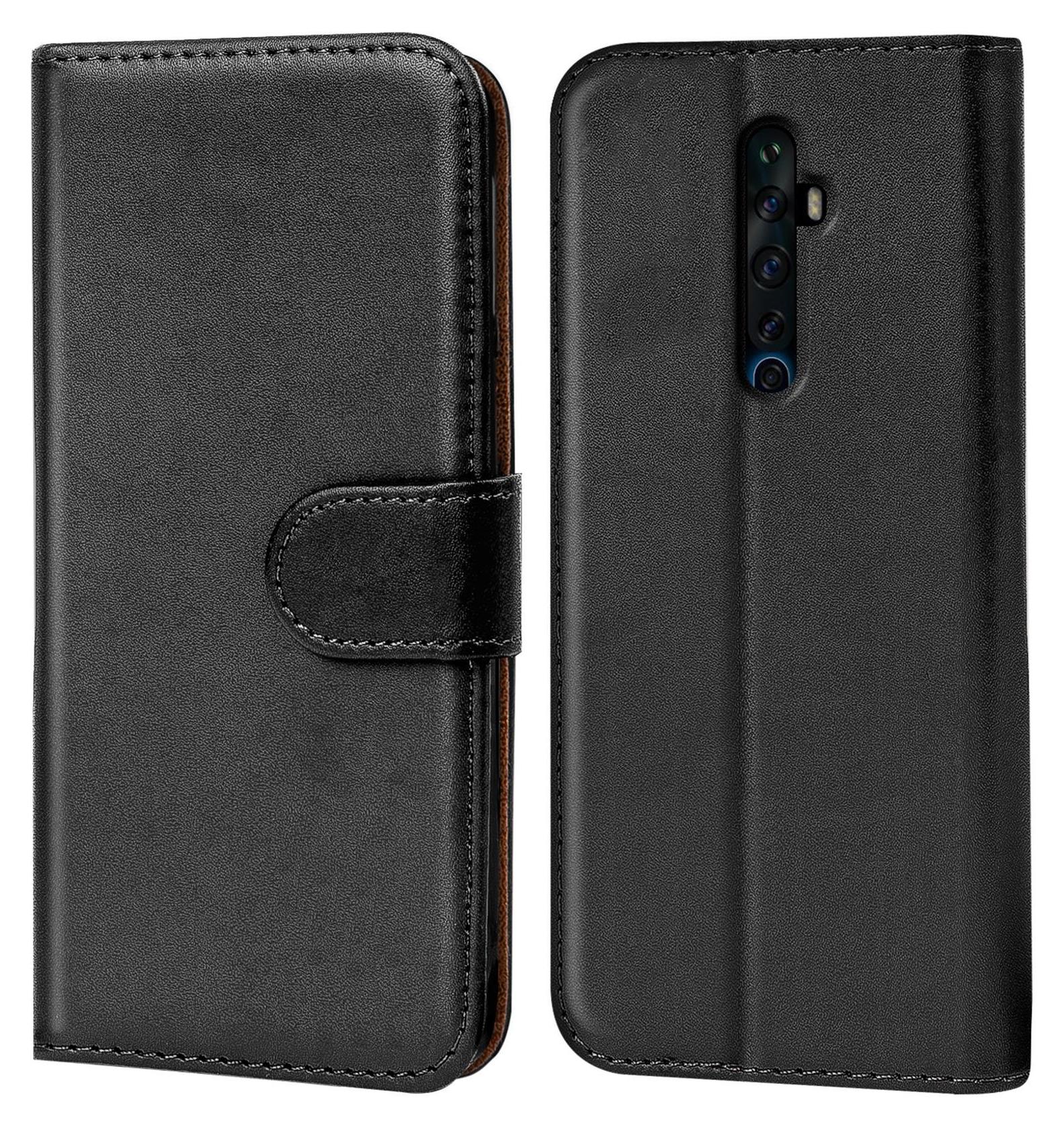 Housse étui à Clapet Pour Oppo Reno2 - Style Bookstyle Flip, Noir, TPU, Neuve