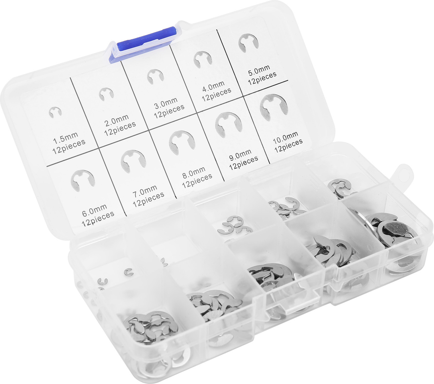 Cocosity E Clip Unterlegscheibensatz,E Clip Unterlegscheibe,Edelstahl E Clip Unterlegscheibe,M1.5-M10 E Clip Unterlegscheibe,Unterlegscheibe,Hardware Befestigungen